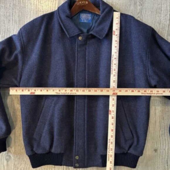 Vintage Pendleton Jacket /Coat Mens Large Blue Red Wool Tweed LOBO Bomber Flight - Picture 4 of 8